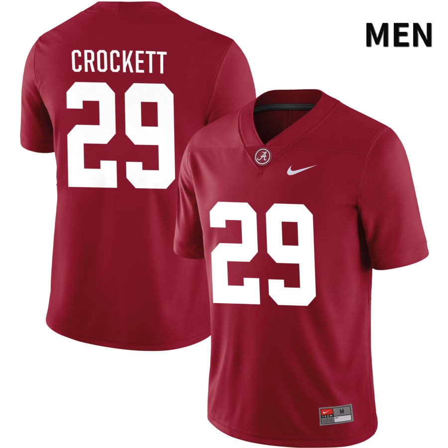 Alabama Crimson Tide Men's Elijah Crockett #29 NIL Crimson 2022 NCAA Authentic Stitched College Football Jersey NM16C26QX